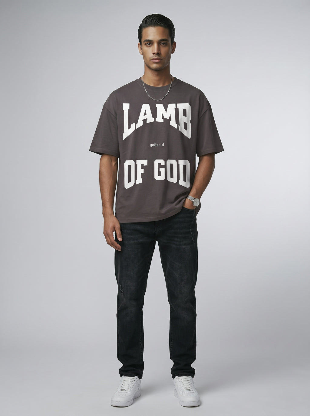 LAMB OF GOD T-Shirt mit überschnittener Schulter