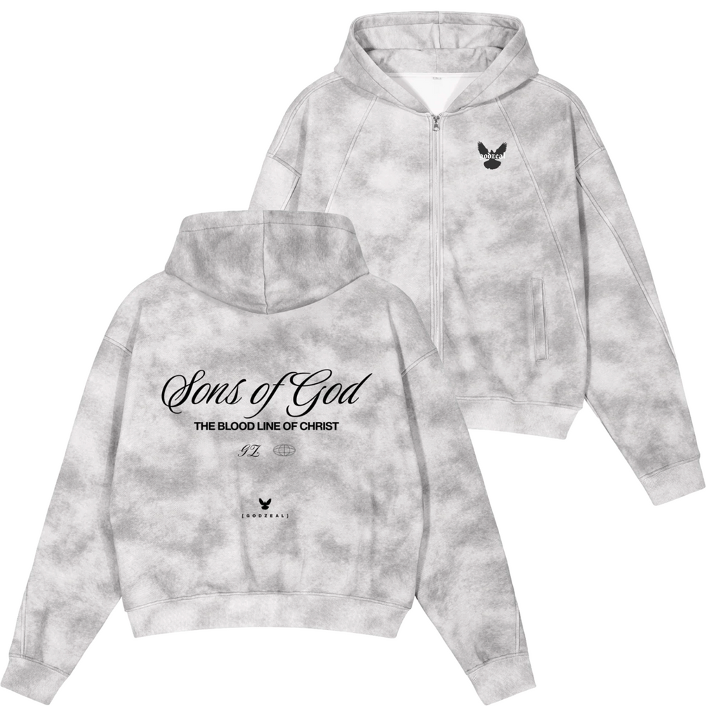 Sons of God  Zip-Up Fleece Hoodie